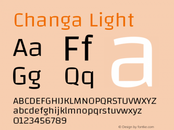 Changa Light Version 3.003; ttfautohint (v1.8.3)图片样张