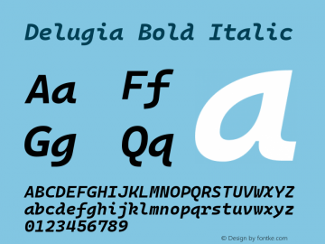 Delugia Bold Italic v2108.26.1图片样张