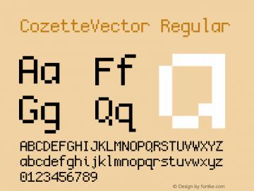 CozetteVector Version 1.120图片样张