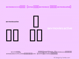 SKYfontmovies Regular Macromedia Fontographer 4.1 18/01/2003 Font Sample