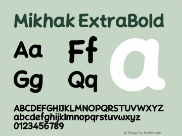 Mikhak ExtraBold Version 3.001图片样张