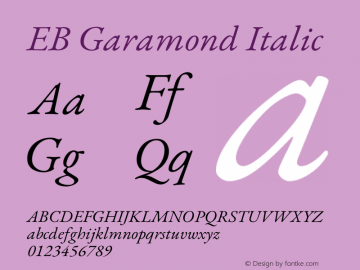 EB Garamond Italic Version 1.001图片样张