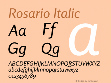 Rosario Italic Version 1.201图片样张