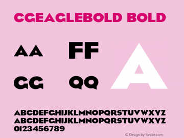 CgEagleBold Bold Version 1.00 July 26, 2015, initial release图片样张