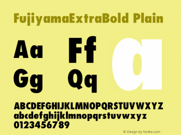 FujiyamaExtraBold Plain 0.0图片样张