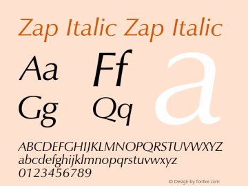 Zap Italic Zap Italic 4.4图片样张