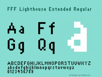 FFF Lighthouse Extended Regular Version 1.000 2004 Font Sample