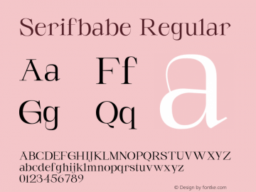 Serifbabe-Regular Version 1.000图片样张