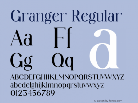 Granger Version 1.002;Fontself Maker 3.5.7图片样张