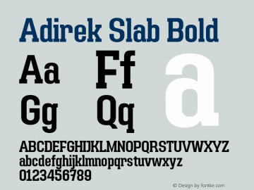 Adirek Slab Bold Version 1.00图片样张