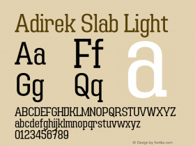 Adirek Slab Light Version 1.00图片样张