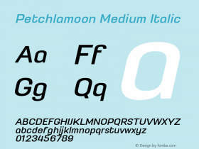 Petchlamoon Medium Italic Version 1.3图片样张