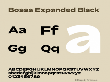 Bossa Expanded Black Version 1.000;hotconv 1.0.109;makeotfexe 2.5.65596图片样张