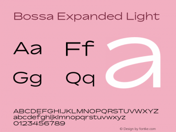 Bossa Expanded Light Version 1.000;hotconv 1.0.109;makeotfexe 2.5.65596图片样张