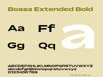 Bossa Extended Bold Version 1.000;hotconv 1.0.109;makeotfexe 2.5.65596图片样张