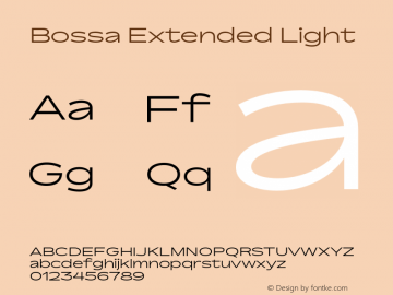 Bossa Extended Light Version 1.000;hotconv 1.0.109;makeotfexe 2.5.65596图片样张