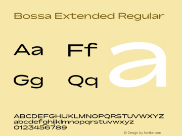 Bossa Extended Regular Version 1.000;hotconv 1.0.109;makeotfexe 2.5.65596图片样张