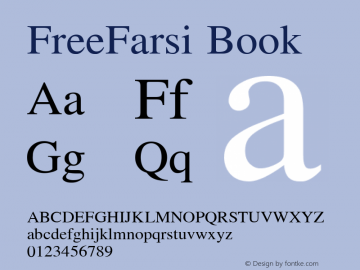 FreeFarsi Book Version 001.200 Font Sample