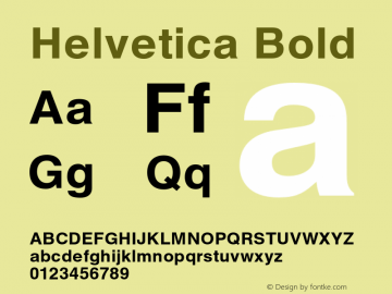 Helvetica Bold 001.000 Font Sample