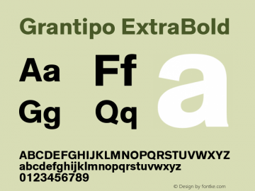 Grantipo ExtraBold Version 1.010图片样张