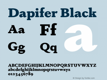 Dapifer-Black Version 1.001;PS 001.001;hotconv 1.0.70;makeotf.lib2.5.58329图片样张