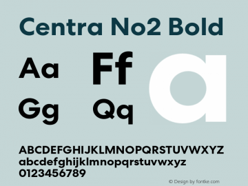 Centra No2 Bold Version 1.000图片样张