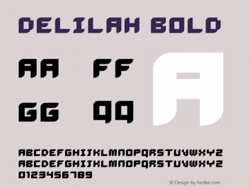Delilah Bold Version 2.00图片样张