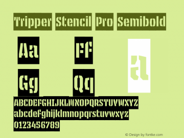 Tripper Stencil Pro Semibold Regular Version 2.501 (MyFonts 2017.03)图片样张