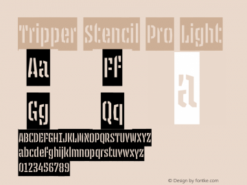 Tripper Stencil Pro Light Regular Version 2.501 (MyFonts 2017.03)图片样张