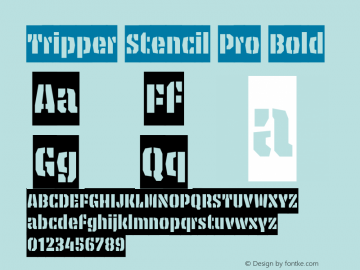 Tripper Stencil Pro Bold Regular Version 2.501 (MyFonts 2017.03)图片样张