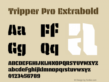 Tripper Pro Extrabold Regular Version 2.502 (MyFonts 2017.03)图片样张