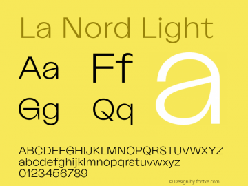 La Nord Light Version 3.000;PS 003.000;hotconv 1.0.88;makeotf.lib2.5.64775图片样张
