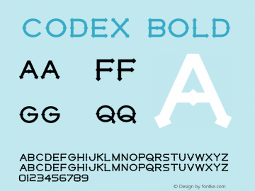 Codex-Bold Version 1.001;PS 001.001;hotconv 1.0.70;makeotf.lib2.5.58329图片样张