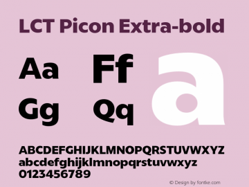 LCT Picon Extra-bold Version 1.001;PS 1.1;hotconv 1.0.88;makeotf.lib2.5.647800图片样张