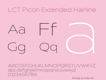 LCT Picon Extended Hairline Version 1.001;PS 1.1;hotconv 1.0.88;makeotf.lib2.5.647800图片样张