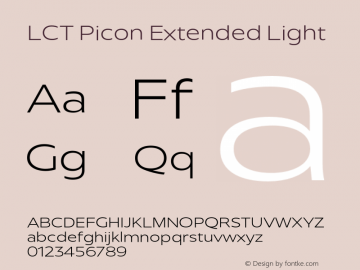 LCT Picon Extended Light Version 1.001;PS 1.1;hotconv 1.0.88;makeotf.lib2.5.647800图片样张