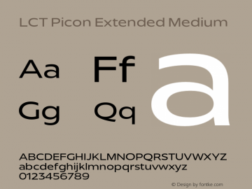 LCT Picon Extended Medium Version 1.001;PS 1.1;hotconv 1.0.88;makeotf.lib2.5.647800图片样张