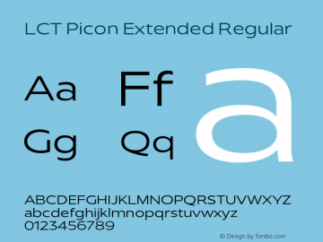 LCT Picon Extended Regular Version 1.001;PS 1.1;hotconv 1.0.88;makeotf.lib2.5.647800图片样张
