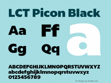 LCT Picon Black Version 1.001;PS 1.1;hotconv 1.0.88;makeotf.lib2.5.647800图片样张