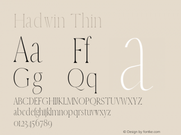 Hadwin-Thin Version 1.0图片样张