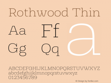 Rothwood Thin Version 1.000图片样张