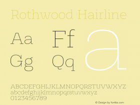 Rothwood Hairline Version 1.000图片样张