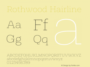 Rothwood Hairline Version 1.000图片样张