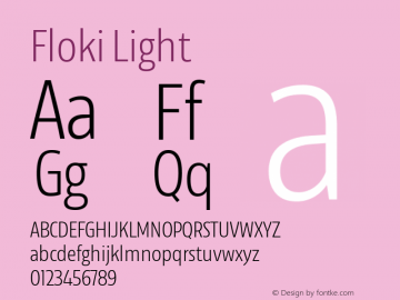 Floki Light Version 1.000;PS 001.000;hotconv 1.0.88;makeotf.lib2.5.64775图片样张