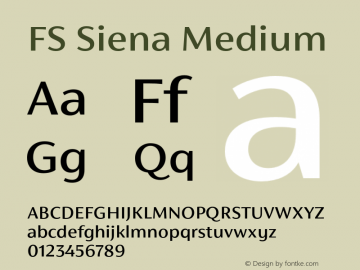 FSSiena-Medium Version 1.001图片样张