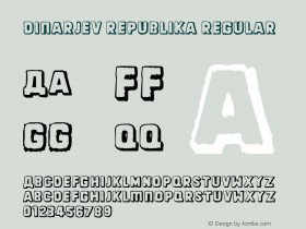 Dinarjev Republika Regular Macromedia Fontographer 4.1 04.03.2004 Font Sample