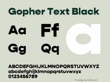 Gopher Text Black Version 1.000;PS 001.000;hotconv 1.0.88;makeotf.lib2.5.64775图片样张