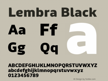 Lembra Black 1.300; ttfautohint (v1.6)图片样张
