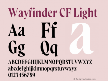 Wayfinder CF Light Version 1.000 | wf-rip DC20190625图片样张