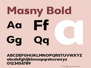 Masny-Bold Version 1.000图片样张